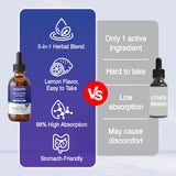 HOLLEGEND Kava Drops back view showing dosage