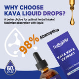 HOLLEGEND Kava Drops lifestyle scene with glass