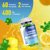 HOLLEGEND L-Theanine Gummies packaging with nutritional information