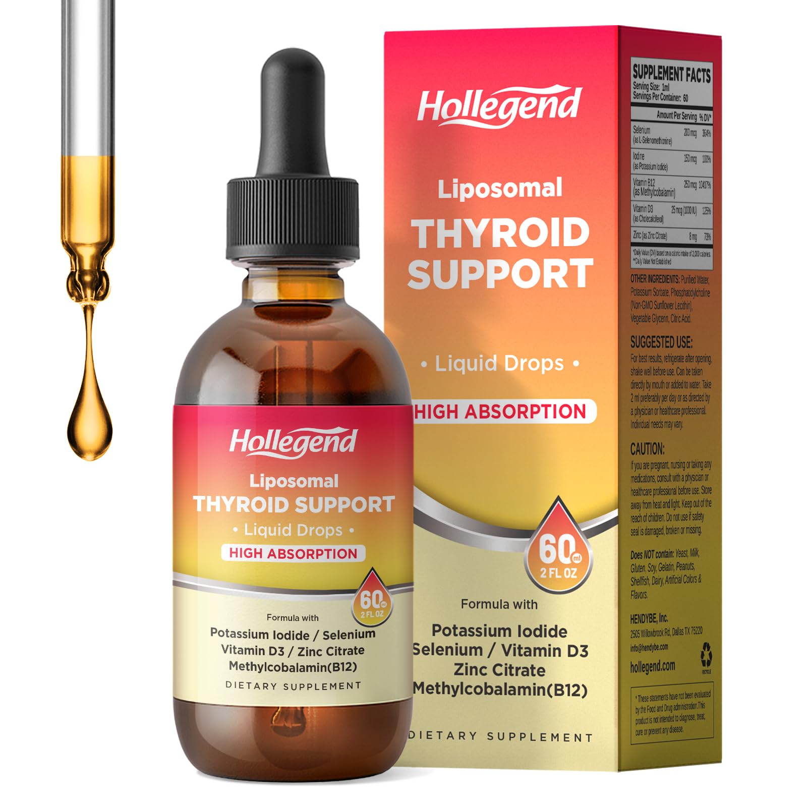 HOLLEGEND Liposomal Drops 30ml bottle front view