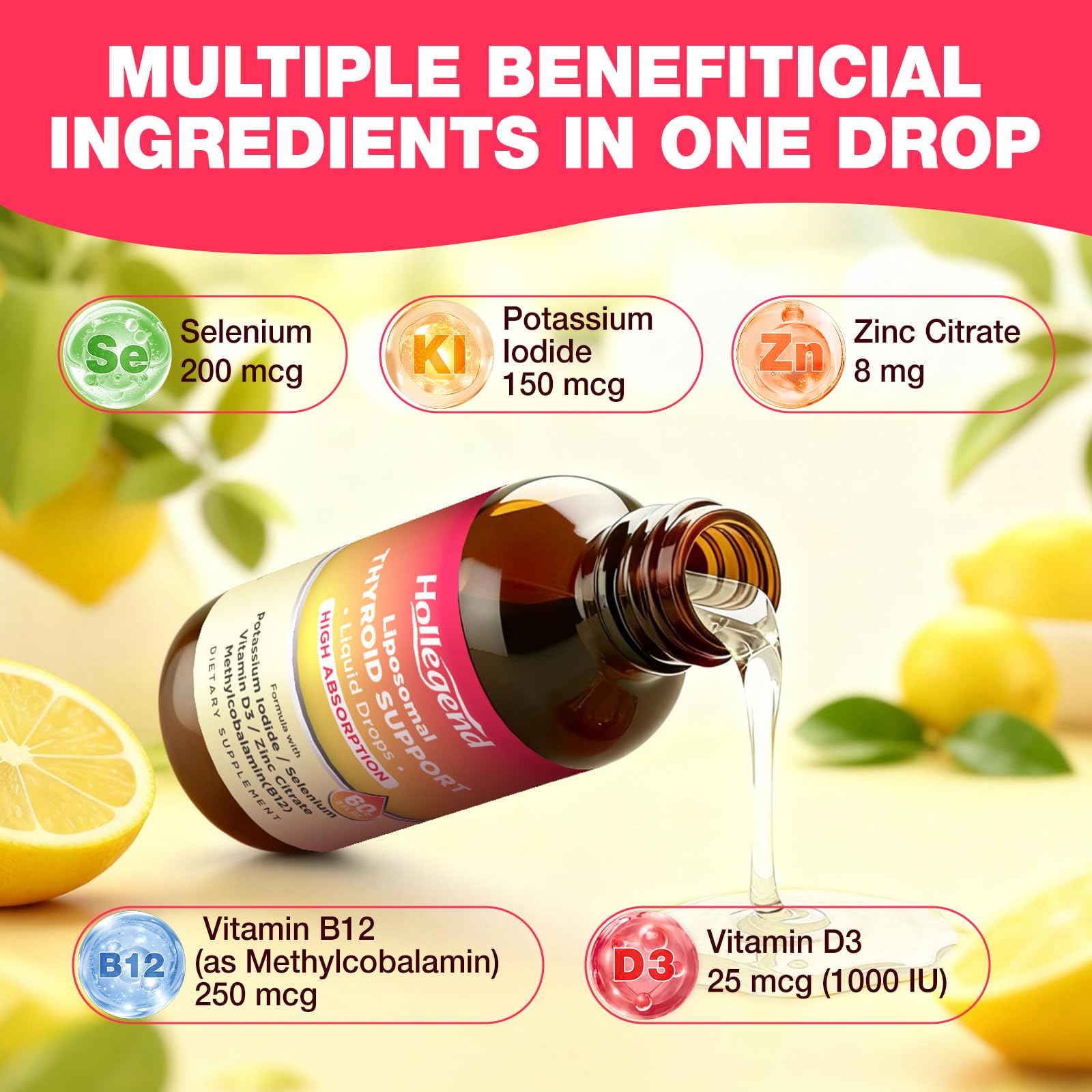 HOLLEGEND Liposomal Drops with dropper and packaging