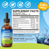HOLLEGEND Liquid Calcium Magnesium Zinc Drops bottle with dosage dropper
