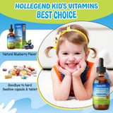 HOLLEGEND Liquid Calcium Magnesium Zinc Drops in a glass of water