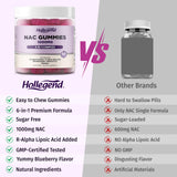 HOLLEGEND NAC Gummies on a wooden table
