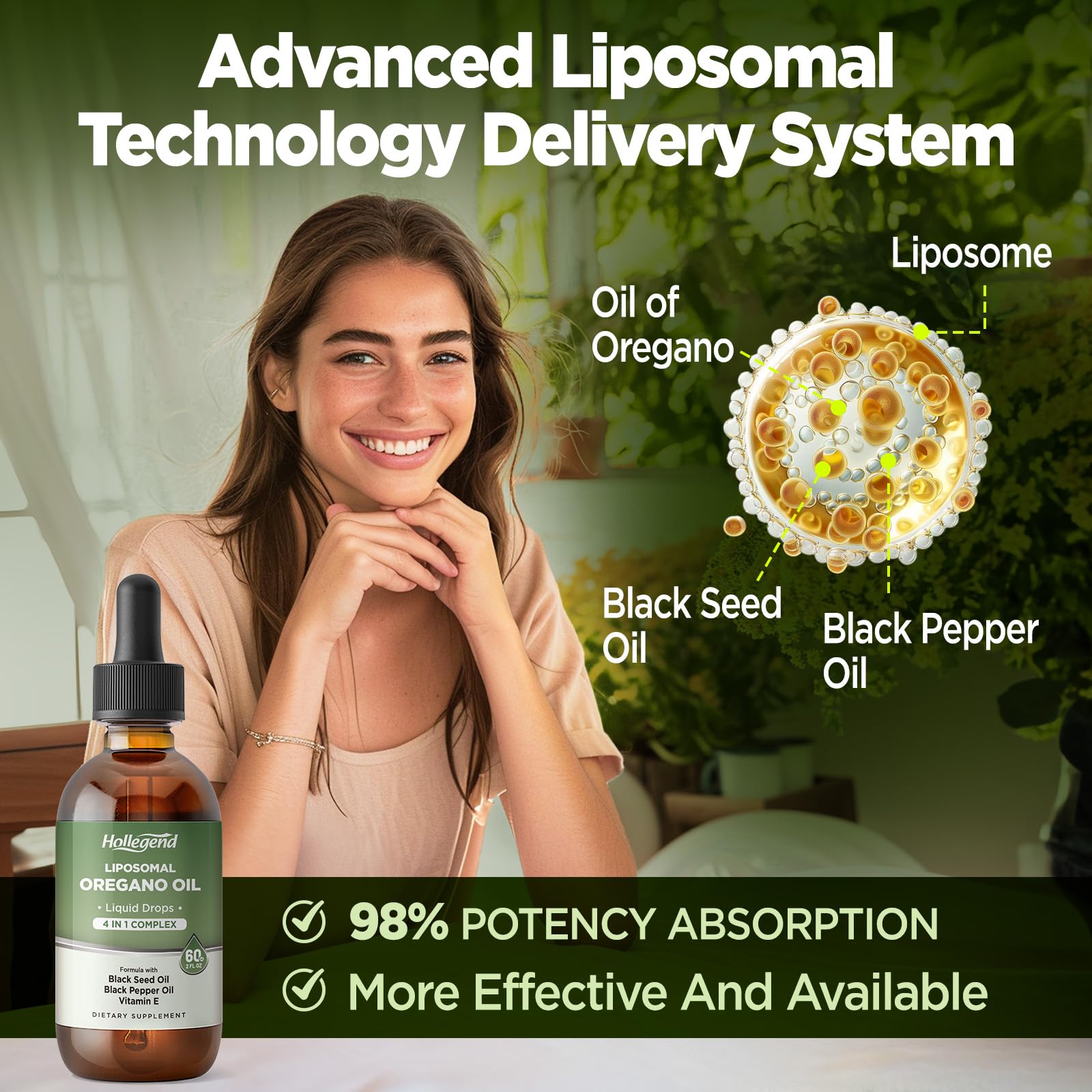 HOLLEGEND Oregano Oil Drops 150g packaging