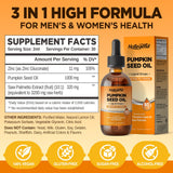 HOLLEGEND Pumpkin Seed Oil with Saw Palmetto 1000mg back view