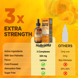 HOLLEGEND Pumpkin Seed Oil with Saw Palmetto 1000mg liquid in a glass