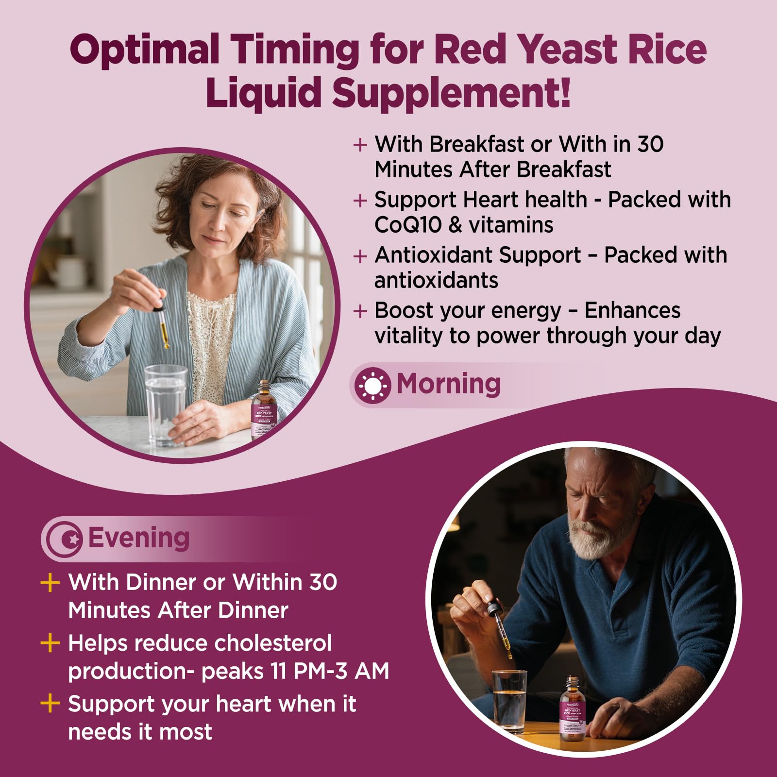 HOLLEGEND Red Yeast Rice Liquid Supplement bottle on a kitchen counter
