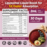 HOLLEGEND Red Yeast Rice Liquid Supplement bottle side view