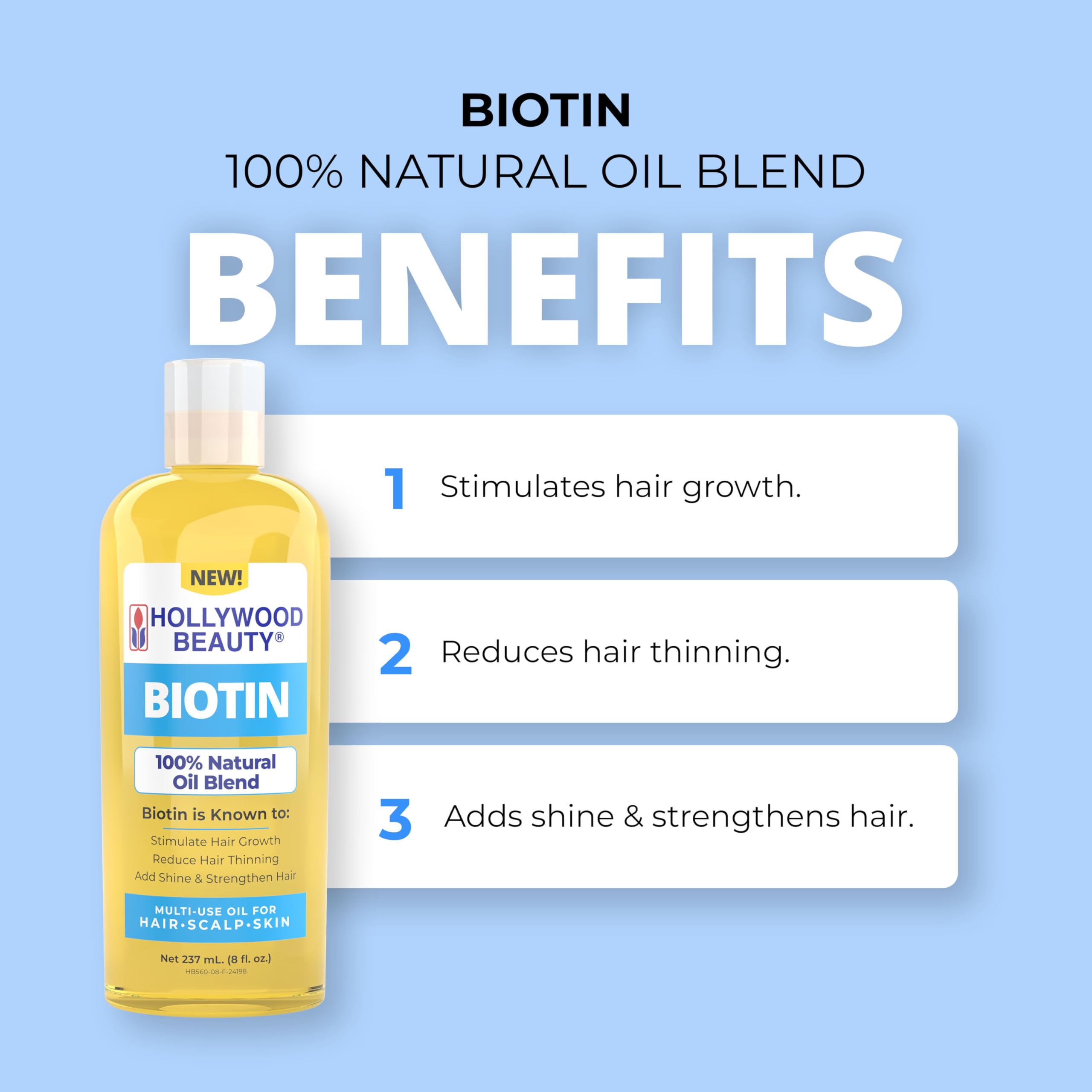 Hollywood Beauty Biotin Oil application on skin