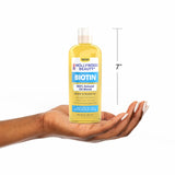 Hollywood Beauty Biotin Oil in use on hair