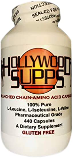 Hollywood Pro BCAA Capsules 100% Pharmaceutical Grade front view