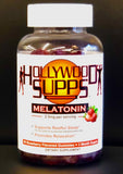 Hollywood Supps Melatonin Gummies front view with packaging