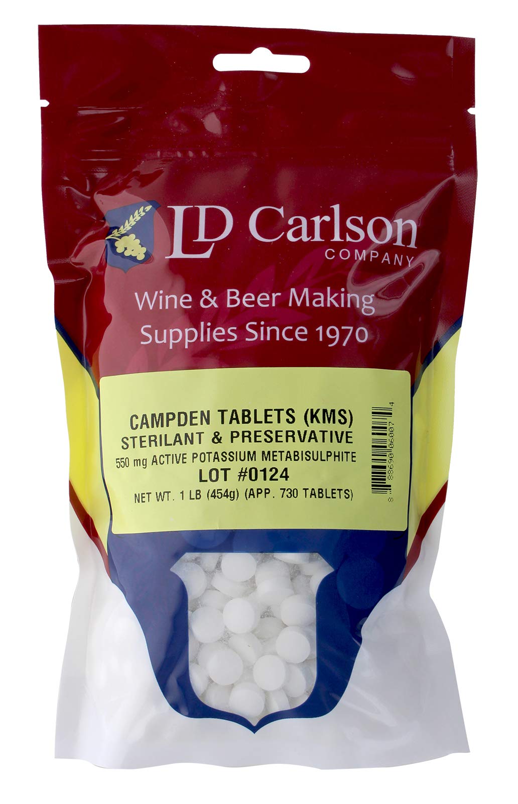 Home Brew Ohio Brewcraft Campden Tablets 1 Lb Bag front view