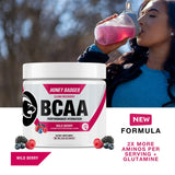 Honey Badger BCAA + EAA Powder 150g packaging