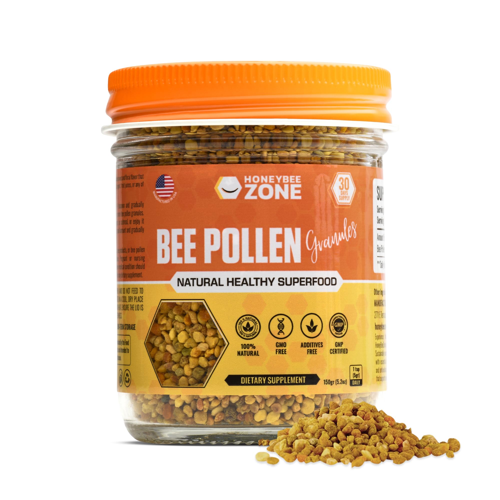 HONEYBEEZONE Bee Pollen Granules 372g front view