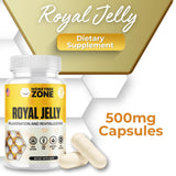 HONEYBEEZONE Royal Jelly 50g displayed with honeycomb