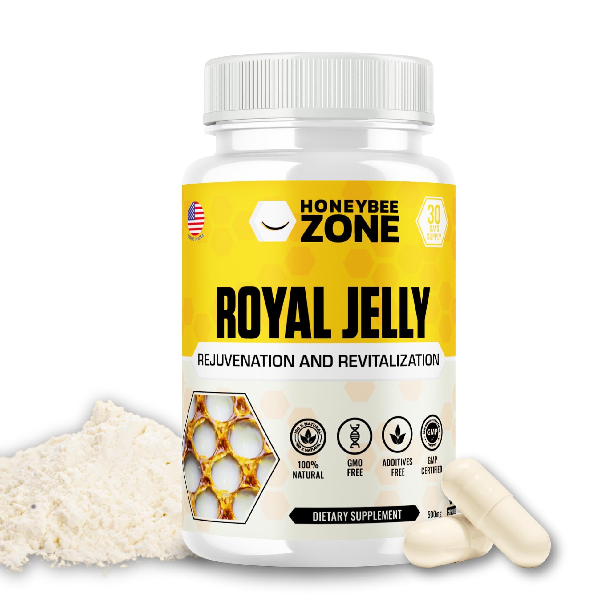 HONEYBEEZONE Royal Jelly 50g front view with packaging