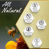 HONEYBEEZONE Royal Jelly 50g on a wooden table