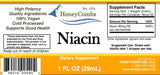 HoneyCombs Liquid B3 Niacin Drops 85g bottle with dropper