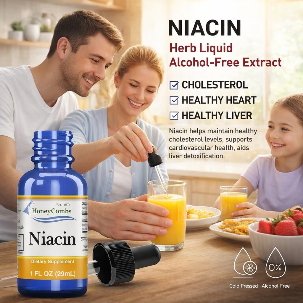 HoneyCombs Liquid B3 Niacin Drops 85g lifestyle shot