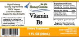 HoneyCombs Liquid Vitamin B2 Extract bottle side view