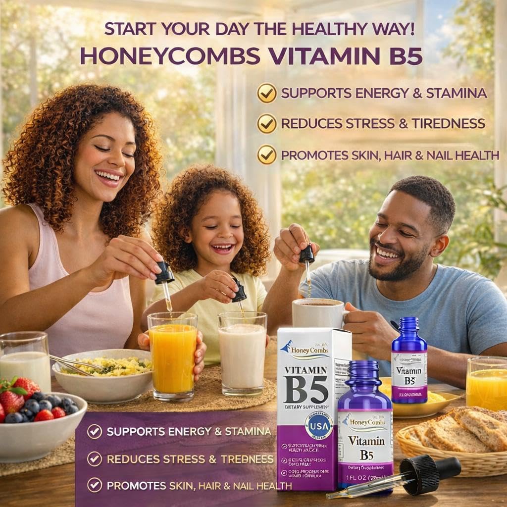 HoneyCombs Liquid Vitamin B5 Extract 50mg ingredients list