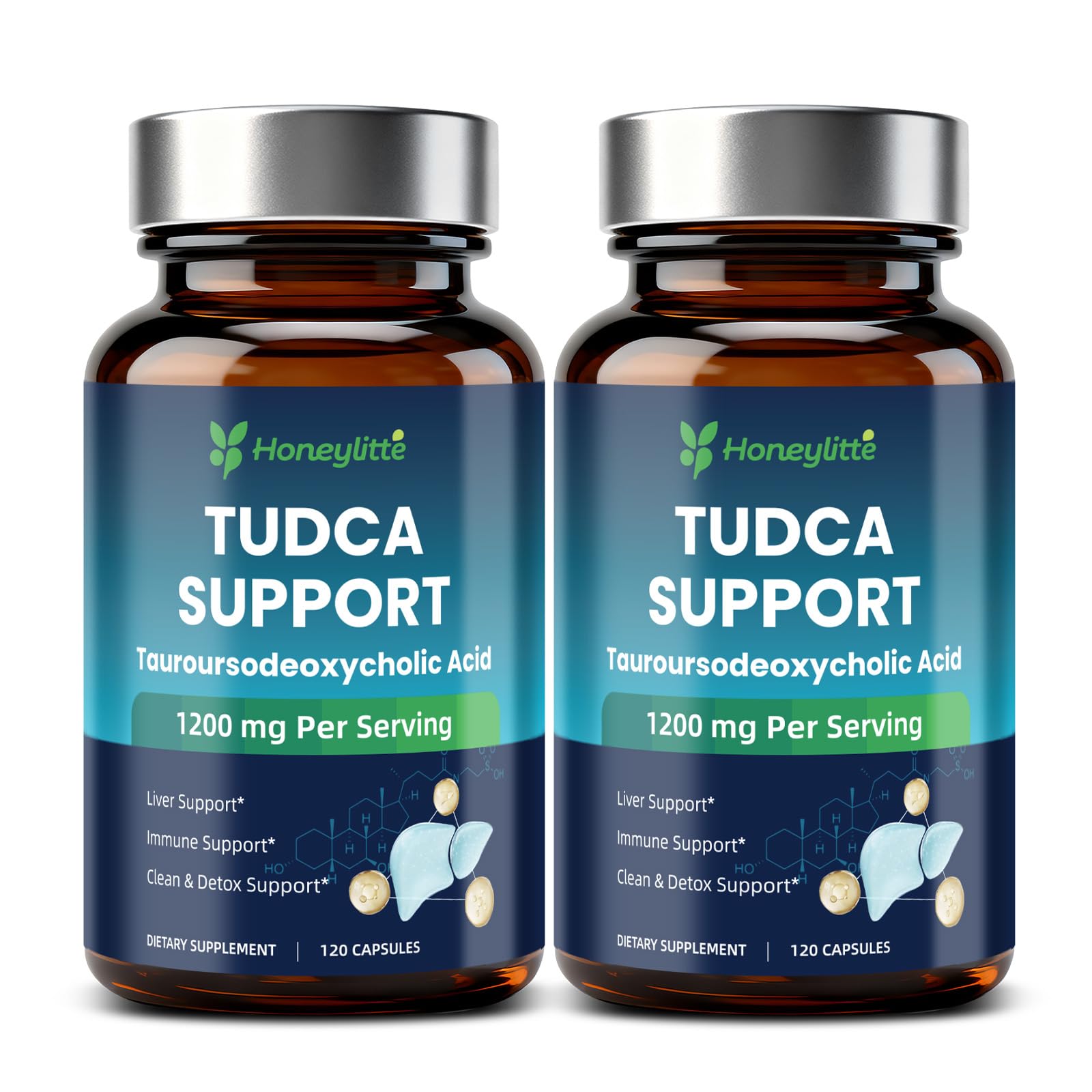 Honeylitte TUDCA Liver Extract 1200mg front view