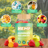 HOOLOO Hemp Gummies in a bowl with fruits