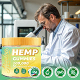 HOOLOO Hemp Gummies juicy peach flavour on a table