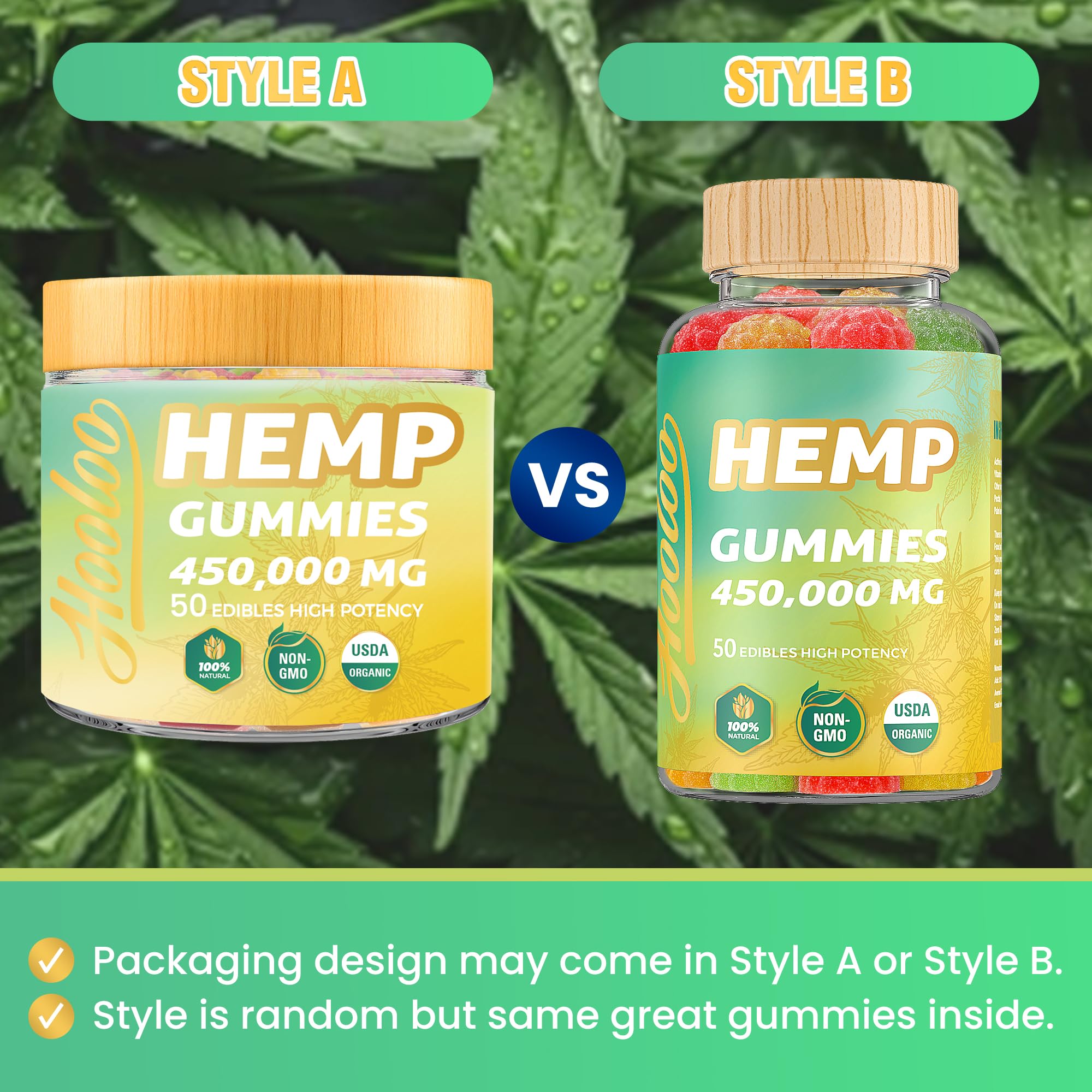 HOOLOO Hemp Gummies packaging with fruity flavours