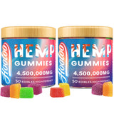 HOOLOO Omega 3-6-9 Hemp Gummies front view with assorted fruity flavours