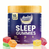 HOOLOO Sleep Gummies 10mg Melatonin front view with mixed berry flavour