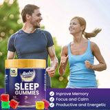 HOOLOO Sleep Gummies 10mg Melatonin on a wooden table