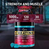 Hoozzch Blueberry Creatine Gummies raspberry-shaped gummies