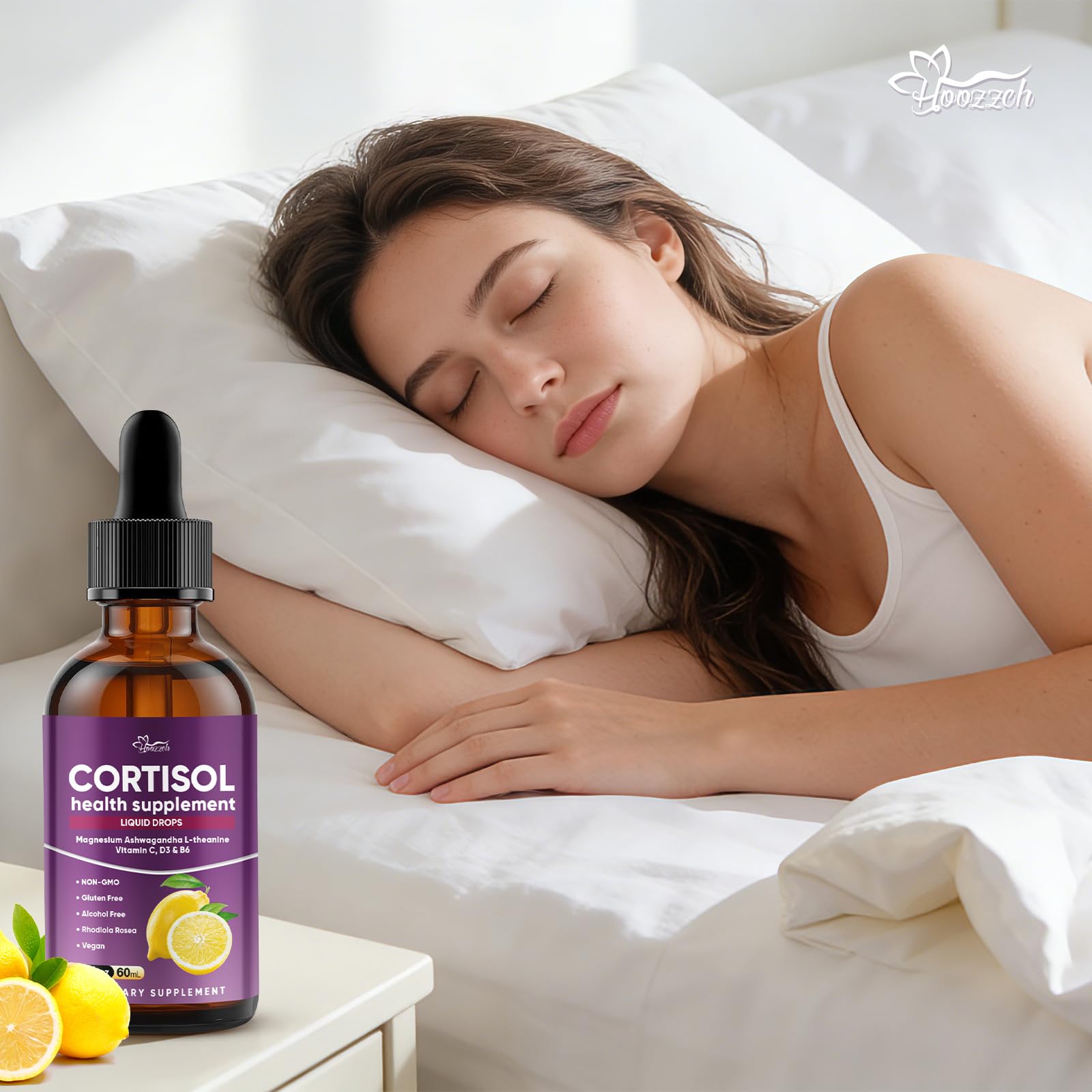 Hoozzch Cortisol Support Liquid Drops 60ml packaging