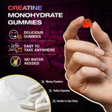 Hoozzch Creatine Monohydrate Gummies with natural raspberry essence