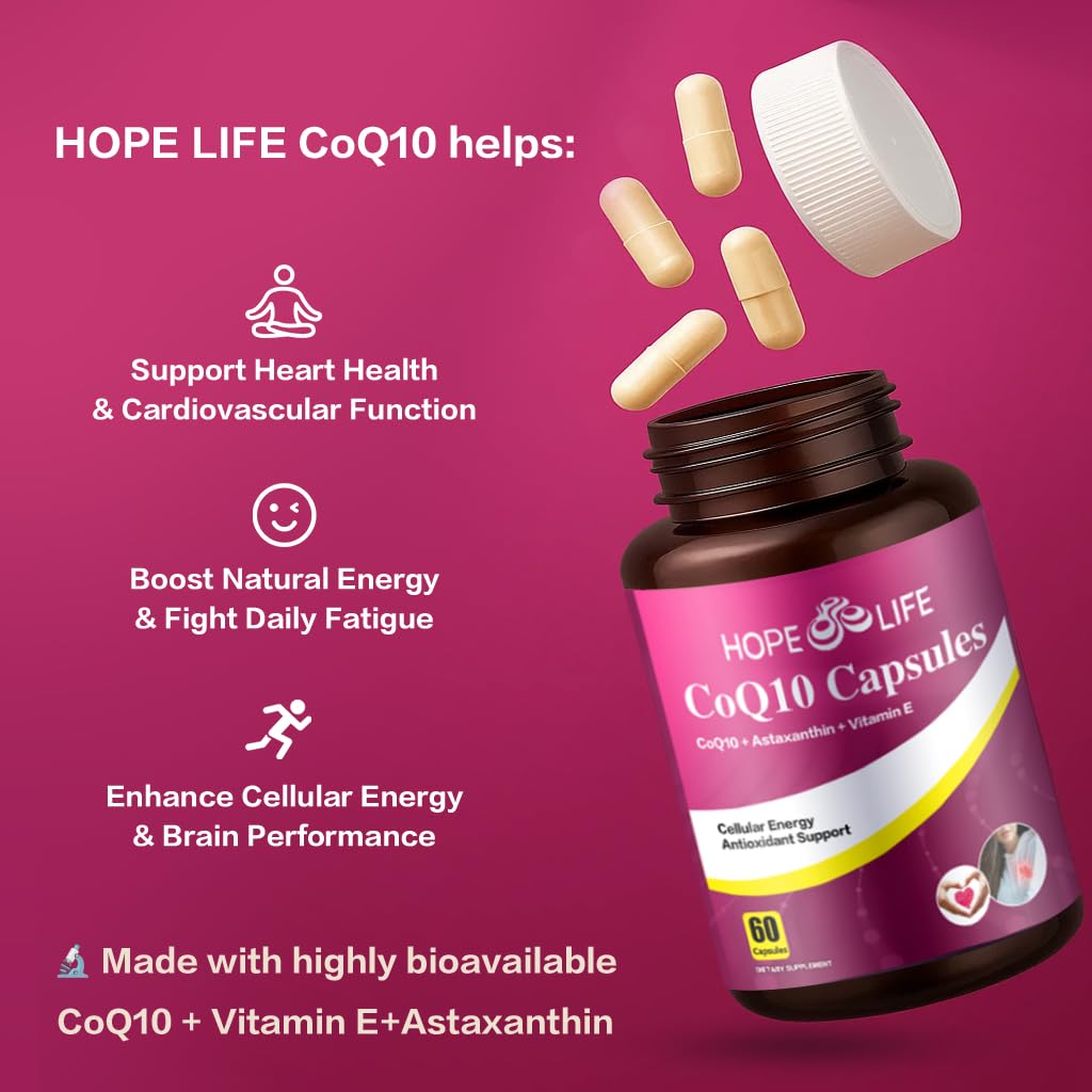 HOPE LIFE CoQ10 200mg Capsules close-up of capsules