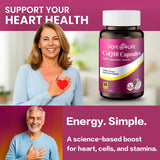 HOPE LIFE CoQ10 200mg Capsules open bottle with capsules visible