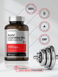 Horbäach Acetyl L-Carnitine HCL 1200mg supplement capsule close-up