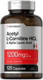 Horbäach Acetyl L-Carnitine HCL 1200mg supplement front view