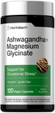 Horbäach Ashwagandha + Magnesium Glycinate capsules front view