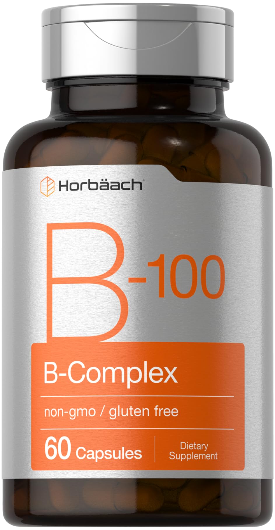 Horbäach B-100 Complex Vitamin B Supplement front view