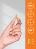Horbäach B-100 Complex Vitamin B Supplement with a measuring spoon