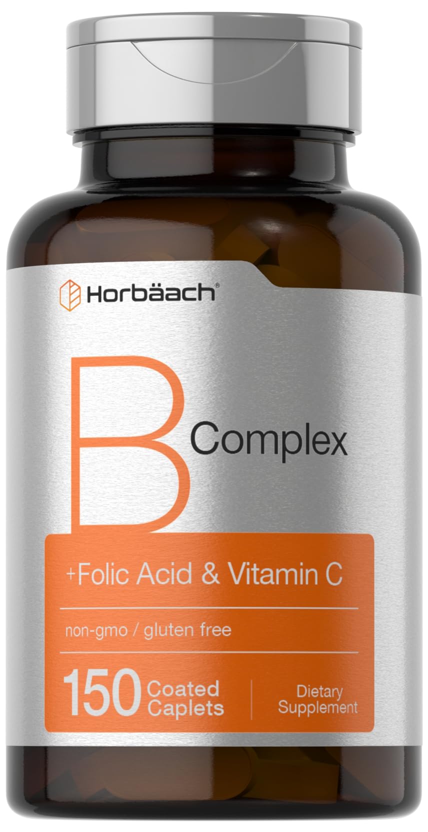 Horbäach B-Complex Vitamins 90 vegetarian caplets front view