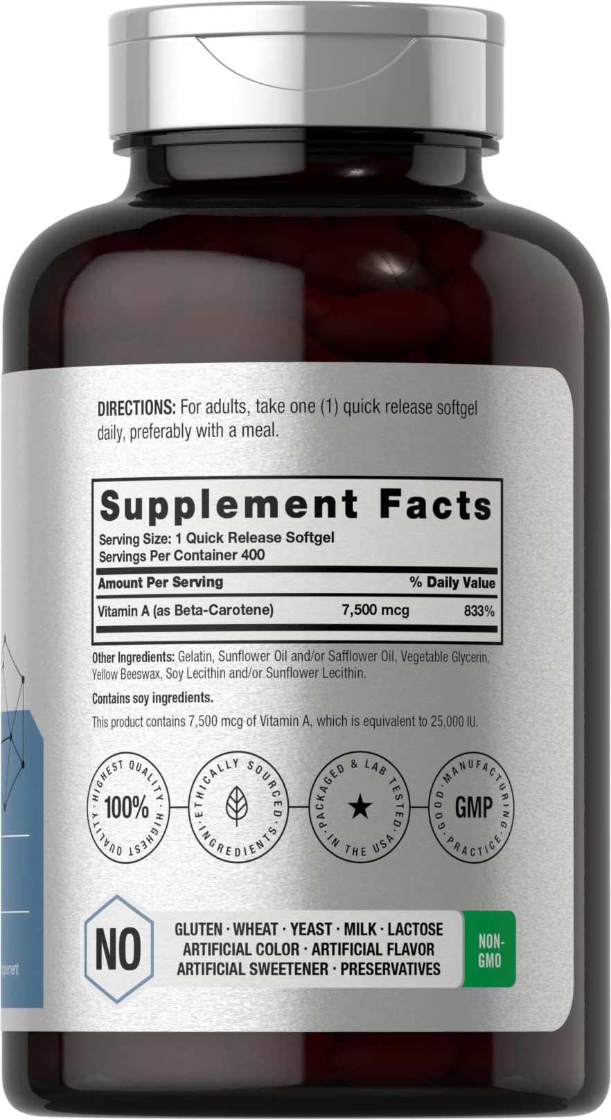 Horbäach Beta-Carotene 7500 mcg softgels packaging