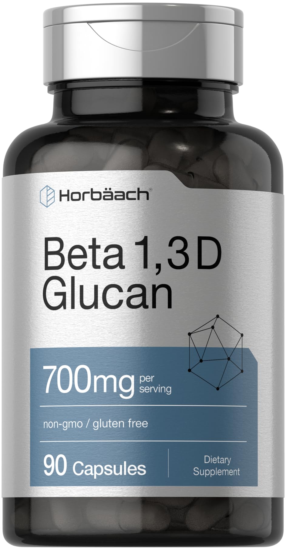 Horbäach Beta Glucan Capsules 700mg front view