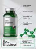 Horbäach Beta Sitosterol Plant Sterols Complex 1200mg capsules with ingredients list
