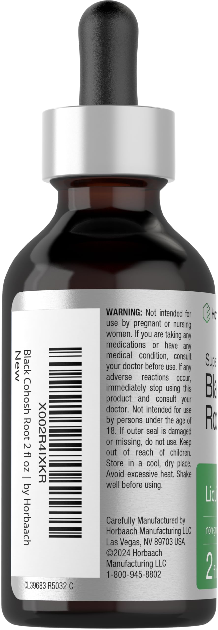 Horbäach Black Cohosh Liquid Extract 145g ingredients list