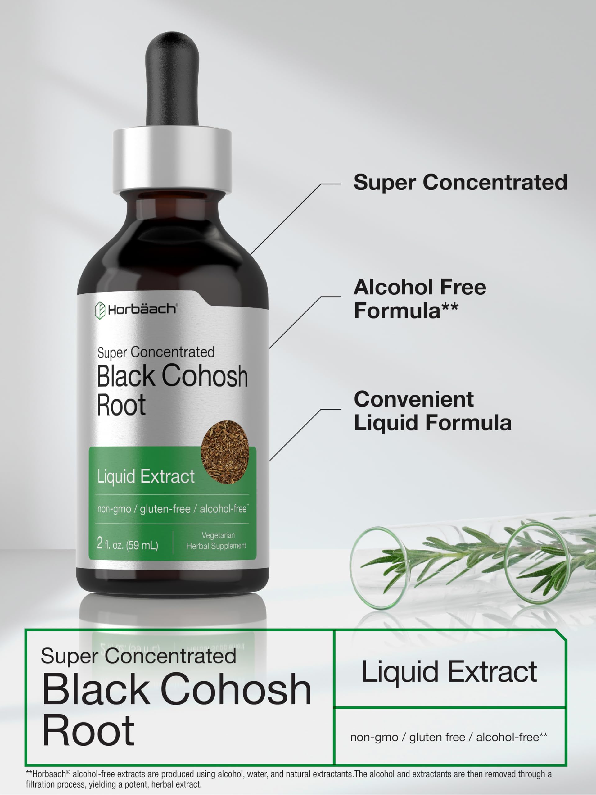 Horbäach Black Cohosh Liquid Extract 145g product packaging